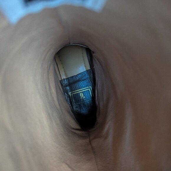 Frye Boots Size 7.5  Tall Maxine Trapunto Harness Gray All-Leather - Picture 15 of 16